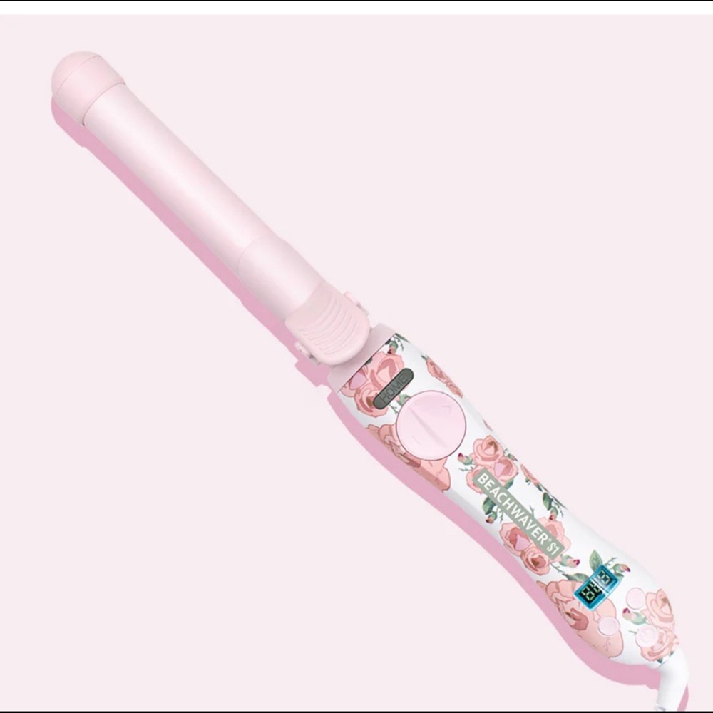 Beachwaver S1 Floral Rotating Curling Iron - includes storage pouch